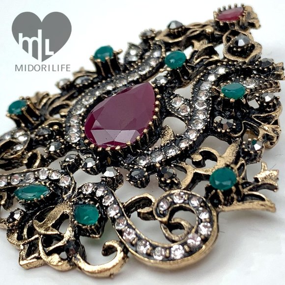 UNBRANDED Elizabethan Style Teardrop Brooch Pin - Picture 4 of 5